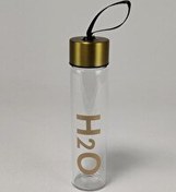 Resim DigitHome C1-1-18 H2o Metal Kapaklı 0.45 L Altın Cam Matara 