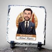 Resim Karikatürlü En Yakışıklı Erkek Avukat Dekoratif Taş 