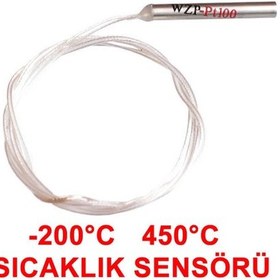 Resim Pt100 Sıcaklık Sensörü 100Cm Su Geçirmez - 20C To 450C 