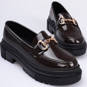 Resim Nonte Kadın Rugan Loafer A005-k1001 Acı Kahverengi 