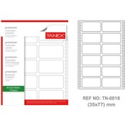 Resim Tanex Tn-0018 Sürekli Form Etiketi 35 mm x 77 mm 