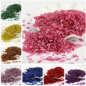 Resim 600 Adet 20g/0.7oz Renkli Cam Tüp Boncuk, Kendin Yap Takı Yapımı Bileklik Kolye Giysi Yapımı İçin, Boho Tarzı, 2x6mm 
