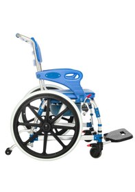 Resim Römer R403 Mavi Büyük Tekerlekli Banyo Tuvalet Sandalyesi 