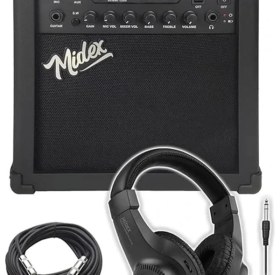 Resim Mga 25BKBT Hd Şarjlı Elektro Gitar Amfisi 25 Watt USB Bluetooth Distortion Kulaklık ve Kablo 