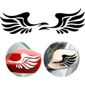 Resim Kanat Ayna Oto Sticker Araba Sticker 2 Adet Beyaz 15 x 6 cm 