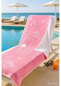Resim Seadream Tropikal Desenli Plaj Havlusu 70x140 Cm Flamingo Çok Renkli 