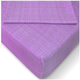 Resim Özlü Fitted Lastikli Çift Kişilik Çarşaf Seti 160x200 -lila 