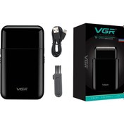 Resim Vgr Elektrikli Tıraş Makinesi Profesyonel Jilet Mini Sakal Düzeltici Tıraş Black With Box Diğer 