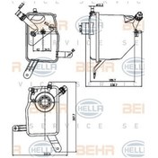 Resim KNECHT CRT205000S Yedek Su Deposu (238×298×233) E60 E61 E63 E64 N43 B20 A (Eno:8Ma376789731) 