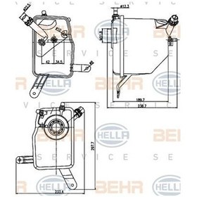 Resim KNECHT CRT205000S Yedek Su Deposu (238×298×233) E60 E61 E63 E64 N43 B20 A (Eno:8Ma376789731) 
