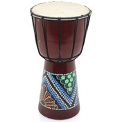 Resim Batikli Ahşap Darbuka 25 Cm 