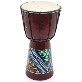 Resim Batikli Ahşap Darbuka 25 Cm 