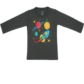 Resim POPİQUE Organics Galaxy Uzun Kollu Füme Organik T-shirt 