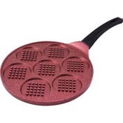 Resim Smile 26 cm Waffle Tava Kırmızı 