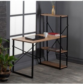 Resim Kitaplıklı Çalışma Masası Bilgisayar Ofis Masası 1003 