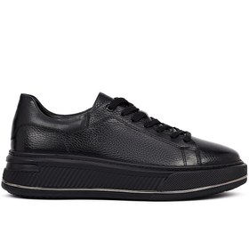 Resim Derimod Erkek Siyah Bağcıklı Kalın Tabanlı Deri Sneaker 25WFD7601FT 