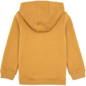 Resim U.S. Polo Assn. Erkek Çocuk Hardal Fermuarlı Kapüşonlu Örme Hırka 50313852-VR151 