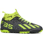 Resim İmerShoes Erkek Çocuk Halı Saha Çoraplı Çivisiz Beyaz Sarı Futbol Spor Ayakkabısı F35hs 