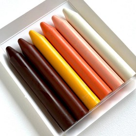 Resim 6lı Ten Renkleri Doğal Balmumu Sert Kalem Pastel Boya Seti 