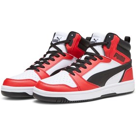 Resim 392326 Rebound V6 Beyaz-Siyah-Kırmızı Unisex Hi Sneaker 