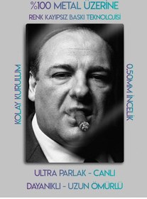 Resim 4k Parlak Baskı, Tony Soprano, The Sopranos - Metal Tablo 