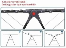 Resim Devecioğlu Harbinger MM051 İnova Black Çamaşır Kurutma Askısı 