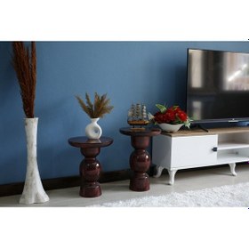 Resim 2'li Karpuz Model Yan Sehpa Maun 