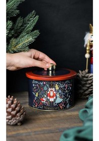 Resim Fairytale Desenli Yuvarlak Metal Saklama Kabı, 14 X 10 Cm, 1,3 Lt 