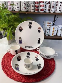 Resim 5 Parça Harry Potter Model Çocuk Yemek Takımı Beslenme Seti Çok Renkli 