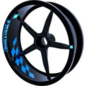 Resim Çınar Extreme Gp Flag Damalı Azur Mavi Iç Jant Şeridi Sticker Çınar Extreme 