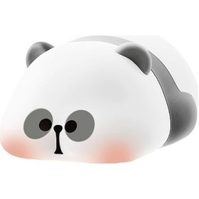 Resim Szypzstore Panda Gece Lambası, Panda Hayvan Lambası Sıkılabilir Lamba, Oda Dekoru Için 3 Seviyeli Kısılabilir Silikon Dokunmatik Gece Lambası 1rı641 Beyaz 