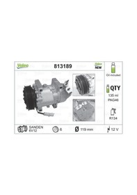 Resim Citroen C3 2002-2006 Arası 1.6 16v Valeo Marka Klima Kompresörü 