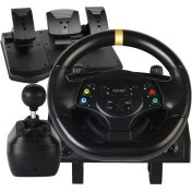 Resim Doyo G30 Direksiyon Seti Çift Motorlu Titreşim Özelliği Kolay Sabitlenir Uzun Ömürlü Xbox Pc Ps Uyumlu Set Gerçekçi Oyun Deneyimi 