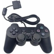 Resim Siyah-ps2 Siyah Kablolu Oyun Gamepad Ps2 Denetleyici Gamepad Joypad Siyah İçin 