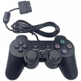 Resim Siyah-ps2 Siyah Kablolu Oyun Gamepad Ps2 Denetleyici Gamepad Joypad Siyah İçin 