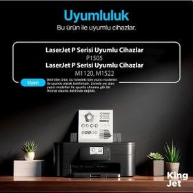 Resim Kingjet Hp Uyumlu 36a Cb436a Standart Kapasiteli 2'li Paket Çipli Muadil Toneri M1522nt 