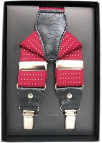 Resim Yage B0rd0 3,5 Cm Puantiyeli Pantolon Askısı 