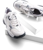 Resim Marjin Kadın Yüksek Taban Sneaker Bağcıklı Spor Ayakkabı Virez Gümüş 