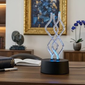 Resim Tigana Işık Balesi Renk Değiştiren Dokunmatik Modern LED Gece Lambası Ofis ve Ev Dekoru Hediyelik 