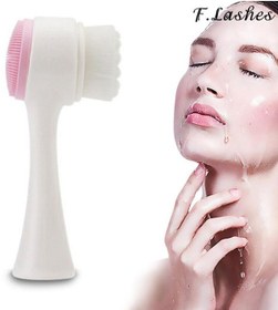 Resim Çift Taraflı Silikon Yüz Temizleme Fırçası Yüz Temizleyici Siyah Nokta Temizleme Ürünü Gözenek Temizleyici Eksfoliatör Yüz Fırçalama Fırçası 