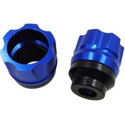 Resim Sones 2 Çift Motosiklet Anti-Düşme Cnc Alüminyum Alaşımlı Çarpışma Önleyici Ve Şok Emici Ön Çatal Bardak Mavi 