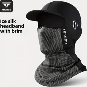 Resim Willowhaven Tosuod Erkek Motosiklet Rüzgar Korumalı Başlık Gri Yazlık Yüz Maskesi Gri 