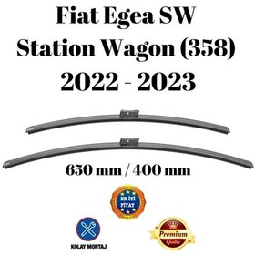 Resim Fiat Egea Sw Station Wagon 358 2022 2023 Uyumlu Ön Cam Silecek Süpürgesi Takımı 650/400mm Silbak Sb2616c 