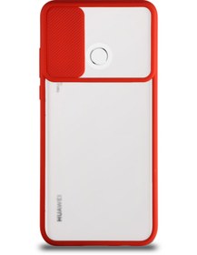 Resim KZY İletişim Huawei P30 Lite Uyumlu Kapak Lensi Açılır Kapanır Kamera Korumalı Silikon Kılıf 