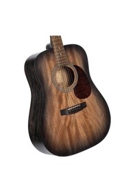 Resim Cort Earth60m Optb Masif Kapak Akustik Gitar - Trans Black Başlangıç/orta Seviye Masif Maun Kapak, Şeffaf Siyah Bitiş, Güçlü Orta Frekanslar Ve Dreadnought Gövde 