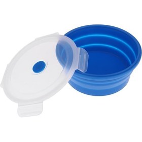 Resim Katlanabilir Silikon Kamp Kasesi, Gıda Sınıfı Ve Bpa İçermeyen 600ml Mavi 