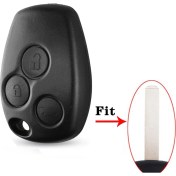 Resim Xiyu Shop No.1 3 Düğmeler Keyyou Bıçak Olmadan Uzaktan Anahtar Kabuk Renault Logan Sandero Clio Fluence Vivaro Master Trafik 3 Düğmeler Araba Alarmı Anahtar Kutu (Yurt Dışından) 