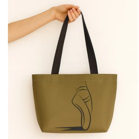 Resim Ada Kostüm Piruet Bale Point Baskılı Mat Saten Çanta 