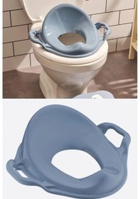 Resim River World Klozet Adaptörü Çocuklar İçin Kulplu Rengi Mavi Çok Renkli 