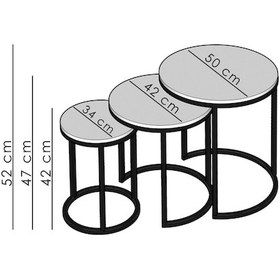 Resim Ecol Desings Cooper Zigon Sehpa Temperli Füme Cam Gri 